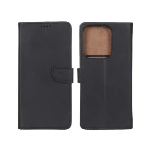 کیف چرمی موبایل مگنتی نسخه گلوبال Xiaomi Redmi 15C / Poco C85 - مشکی