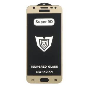محافظ صفحه نمایش شیشه ای Full Cover ESD Anti Static - Super 9D مدل Samsung Galaxy J3 2017 / J3 Pro 2017 / J330 - طلایی (بدون پک)