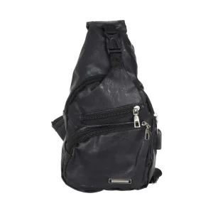 کیف تک بند مدل Body Bag چرمی - مشکی