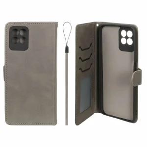 کیف موبایل مگنتی درجه یک داخل خز MNC Plus مدل Realme Narzo 50 - خاکستری