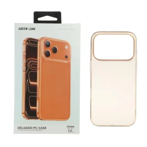 قاب اورجینال Green Lion شفاف Delgado Pc Case مدل Apple iPhone 17 Pro / iPhone 18 Pro - نارنجی (پک دار)