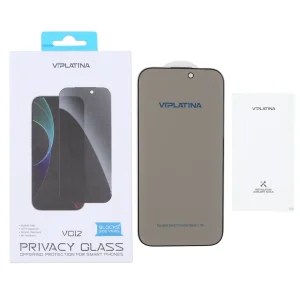 محافظ صفحه نمایش شیشه ای اورجینال Privacy Glass VIPLATINA VG12 مدل Apple iPhone 17 (پک دار)