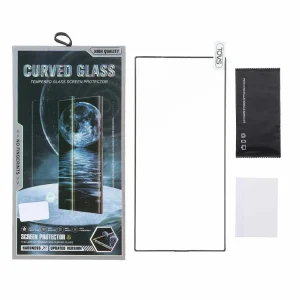 محافظ صفحه نمایش شیشه ای خم فول چسب TOVS Curved Glass مدل Samsung Galaxy S25 Ultra - (پک دار)