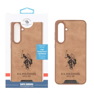 قاب اورجینال US Polo Assn جیر Samsung Galaxy S24 FE - عسلی (پک دار)