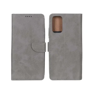 کیف چرمی موبایل مگنتی Xiaomi Redmi Note 10 4G / Redmi Note 10S / Poco M5S - خاکستری