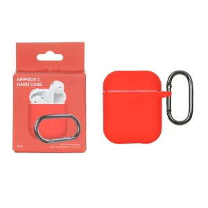 کاور ایرپاد سیلیکونی پاک کنی نازک Apple Airpods 1 / 2 - قرمز (پک دار)