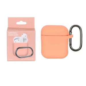 کاور ایرپاد سیلیکونی پاک کنی نازک Apple Airpods 1 / 2 - گلبهی (پک دار)